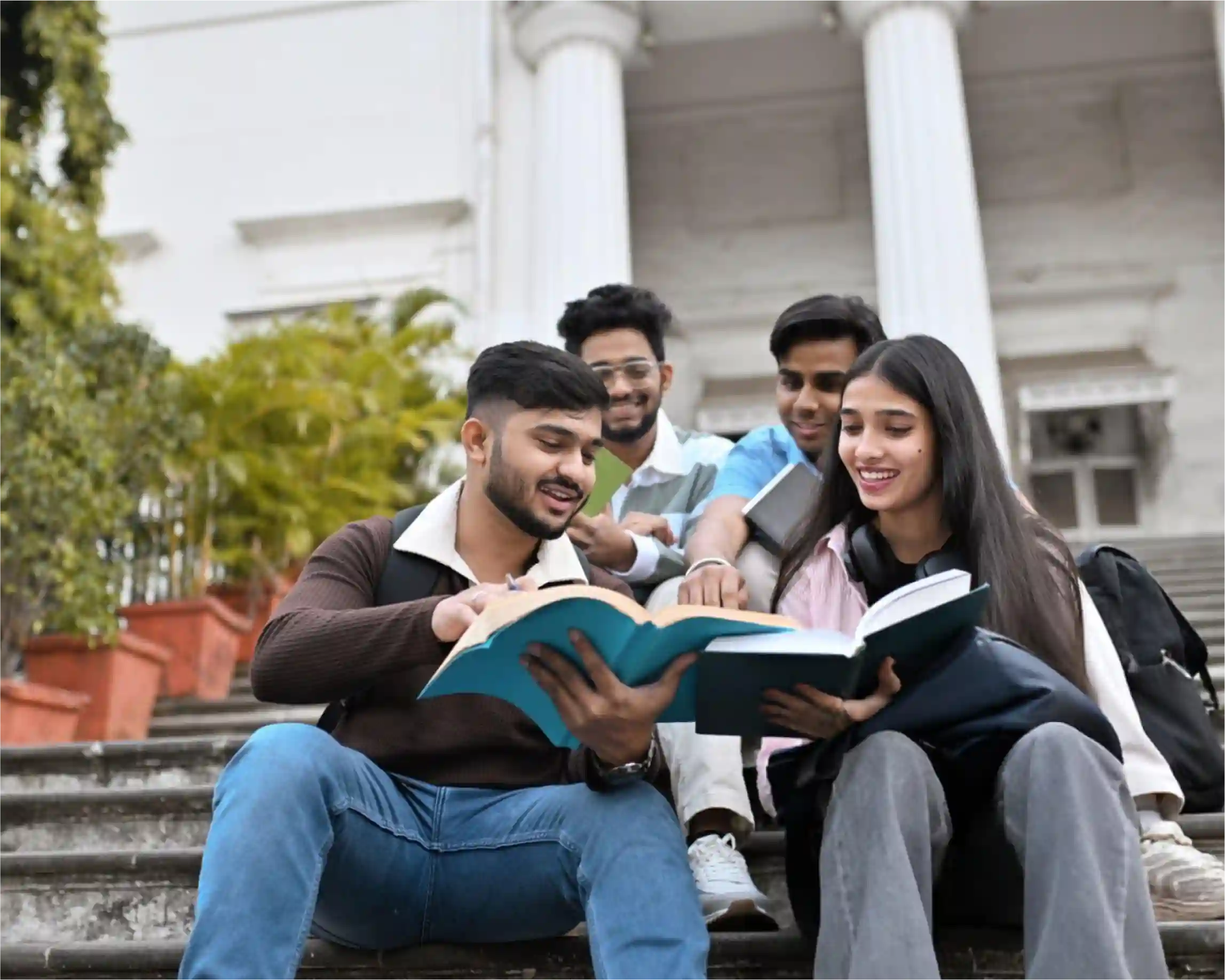 Students studying together